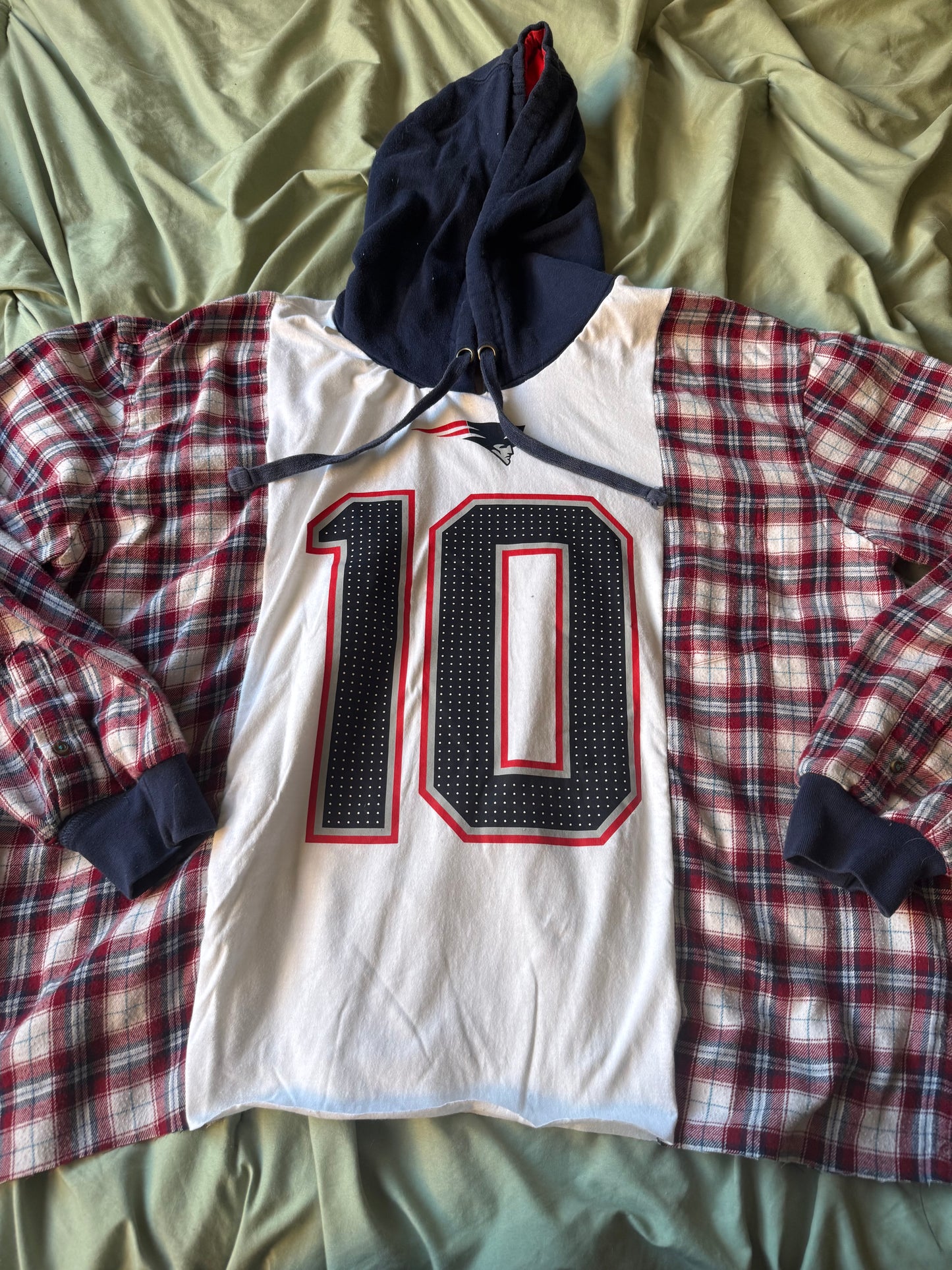 Patriots Hooded Oversized Long Sleeve T-Shirt