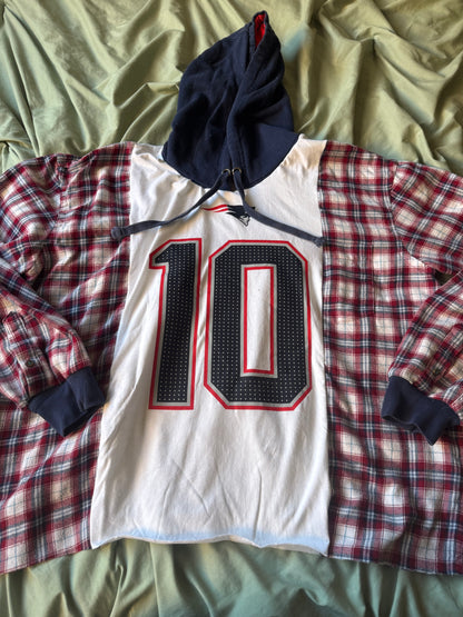 Patriots Hooded Oversized Long Sleeve T-Shirt