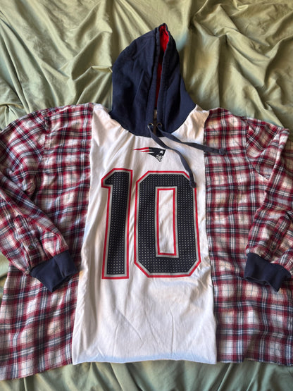 Patriots Hooded Oversized Long Sleeve T-Shirt