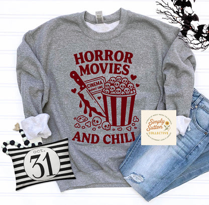 Horror Movies & Chill - Adult Unisex Crewneck Sweatshirt