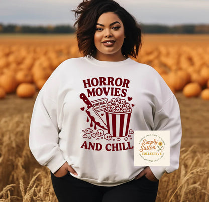 Horror Movies & Chill - Adult Unisex Crewneck Sweatshirt