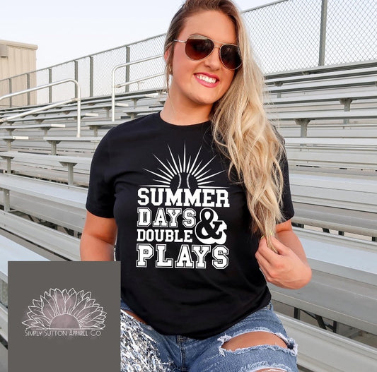 Summer Days Double Plays  - Adult Crewneck Unisex Adult T-Shirt