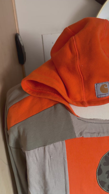 Patchwork Carhartt  Hoodie Oversized