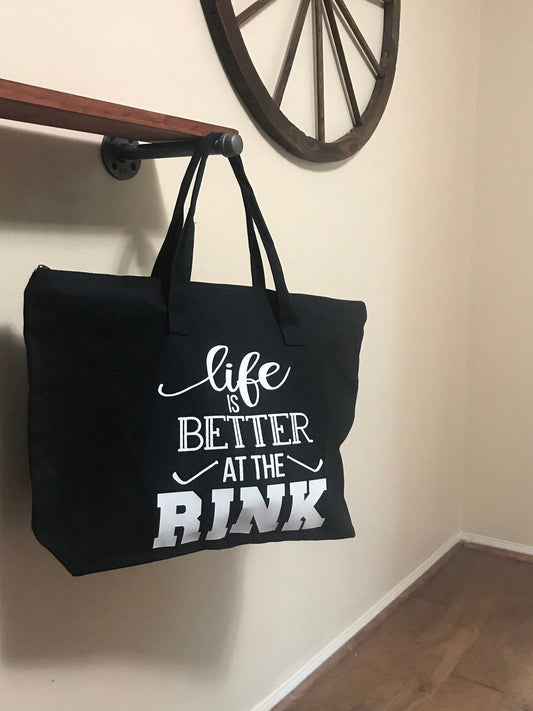 Lifes Better at the Rink Oversized Tote