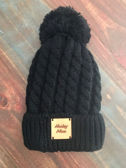 Hockey Mom Beanie with Pom | Goalie Mom beanie