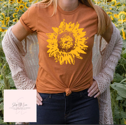 Vintage Sunflower - Adult Crewneck Unisex T-Shirt