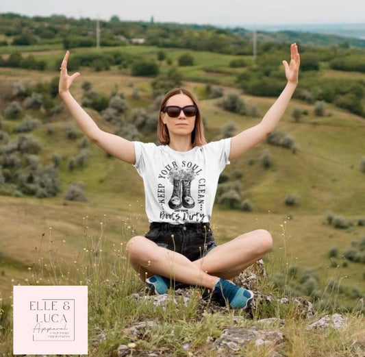 Soul Clean Boots Dirty - Adult Crewneck Unisex T-Shirt