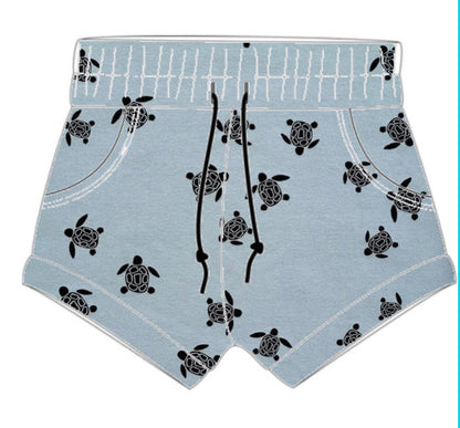 Aruba Sea Turtle Pixie Shorts